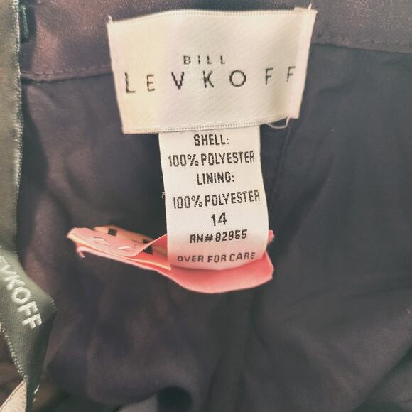 Bill Levkoff Deep Purple Ruched Sweetheart Bridesmaids Prom Dress Plus Size 14 - Picture 5 of 6